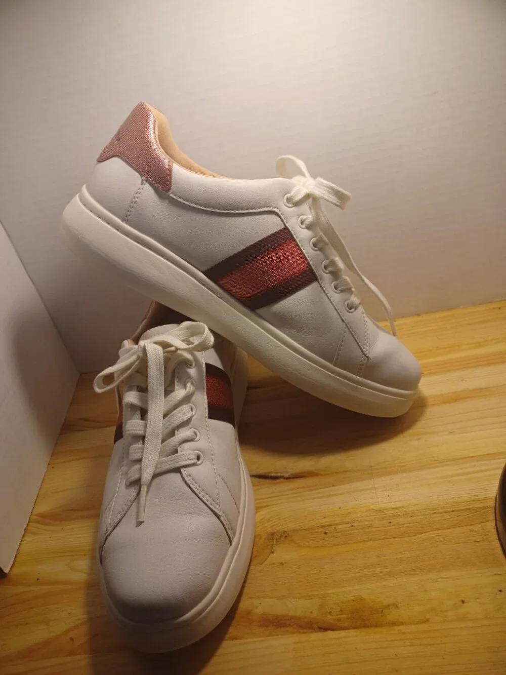 Kate Spade Leather Stripped Keswick Sneakers